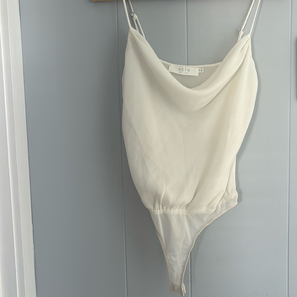 ASTR the Label White Bodysuit (XS)